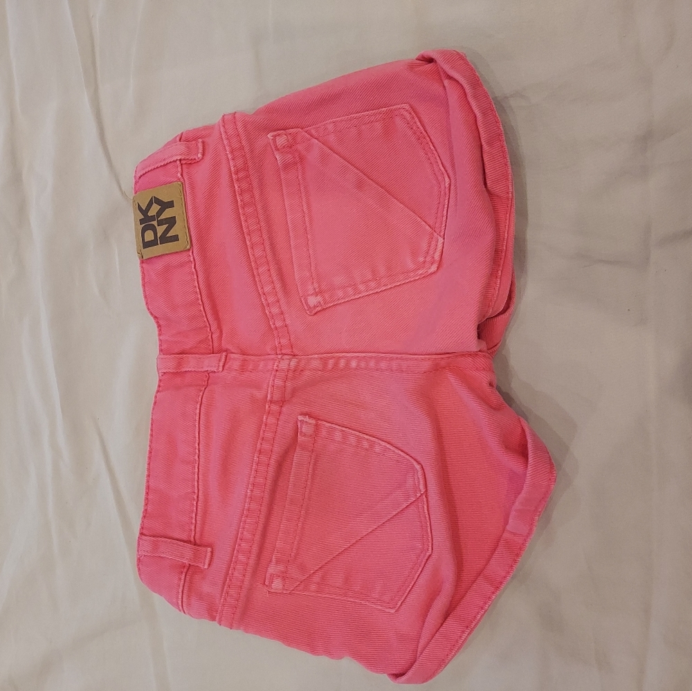 DKNY pink jean shorts - Picture 2 of 3